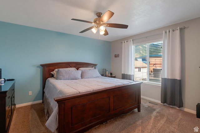 2714 E Stony Hill Way S, Spanish Fork, UT 84660 - carpeted bedroom with baseboards and a ceiling fan