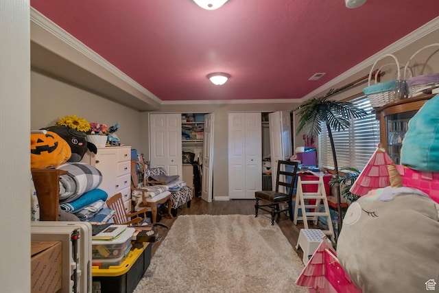 2714 E Stony Hill Way S, Spanish Fork, UT 84660 - recreation room featuring wood finished floors and crown molding