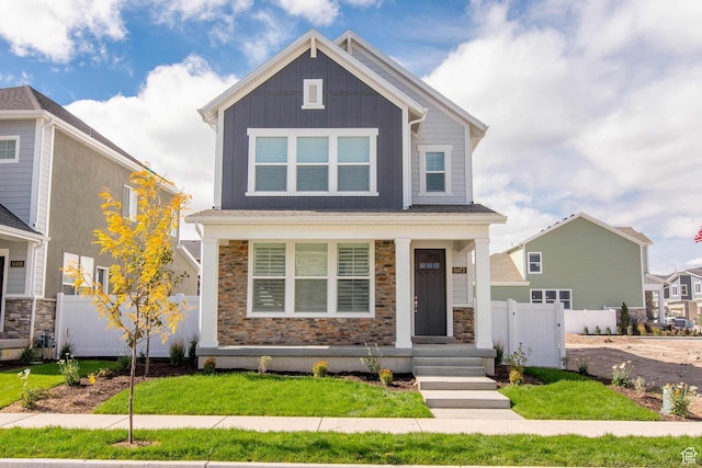 10063 N Torreya Dr Unit 731, Highland, UT 84003 - craftsman inspired home with stone siding and board and batten siding