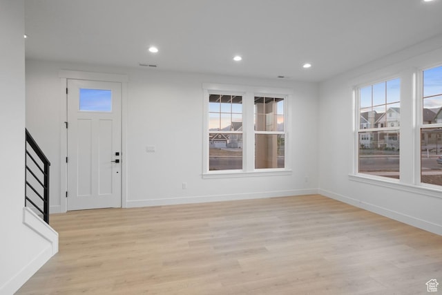 6658 W Docksider Dr, South Jordan, UT 84009 - entrance foyer featuring healthy amount of natural light, light wood-style floors, and recessed lighting