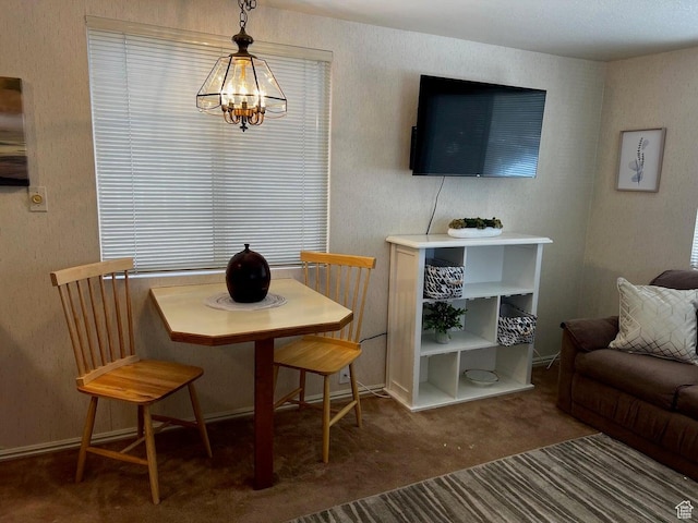 840 N Twin Lakes Dr Unit 225, St George, UT 84770 - dining area featuring a chandelier and carpet floors