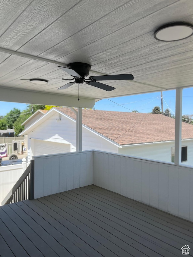 390 W 5050 S, Washington Terrace, UT 84405 - wooden deck featuring a ceiling fan