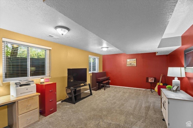 980 E 2850 N, North Logan, UT 84341 - living area with a textured ceiling and carpet