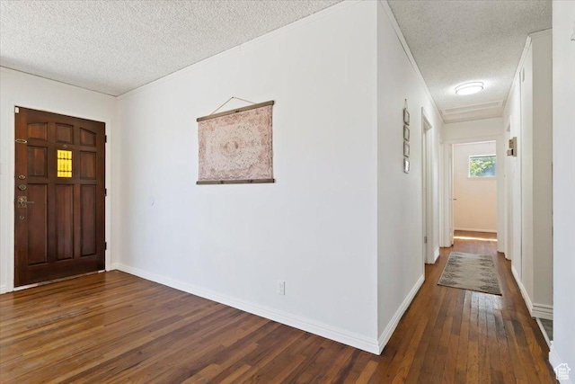 1349 W Goodwin Ave N, Salt Lake City, UT 84116 - foyer entrance with a textured ceiling, hardwood / wood-style flooring, and crown molding