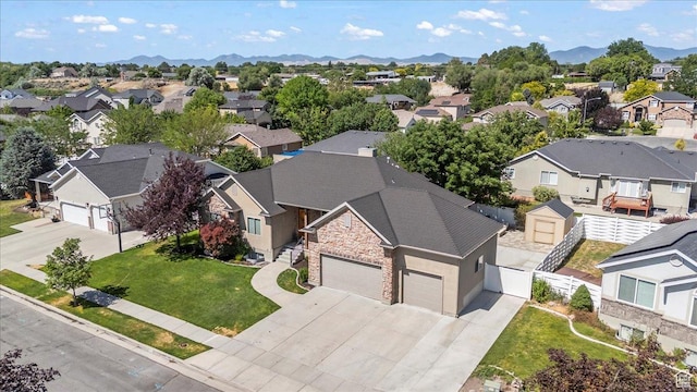 6264 S Dellron Dr, Murray, UT 84123 - aerial view of residential area with a mountainous background
