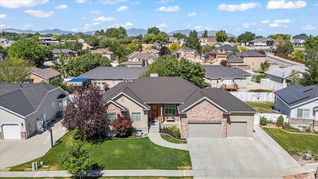 6264 S Dellron Dr, Murray, UT 84123 - aerial perspective of suburban area with a mountain backdrop