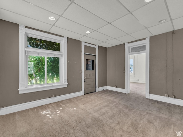 13225 S Redwood Rd, Riverton, UT 84065 - carpeted spare room with a paneled ceiling and recessed lighting