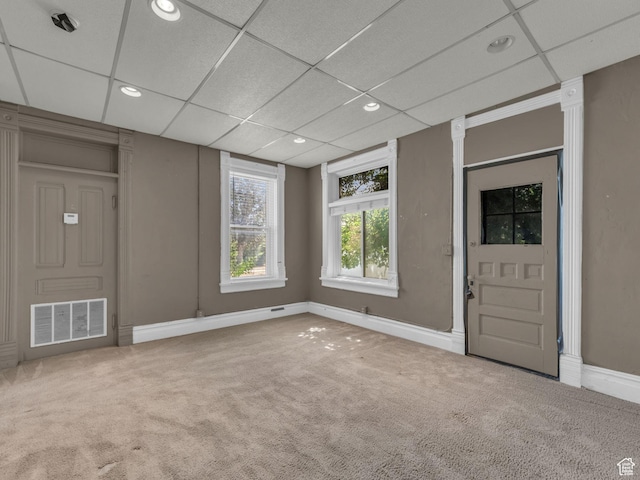 13225 S Redwood Rd, Riverton, UT 84065 - entryway featuring carpet floors, recessed lighting, and a drop ceiling