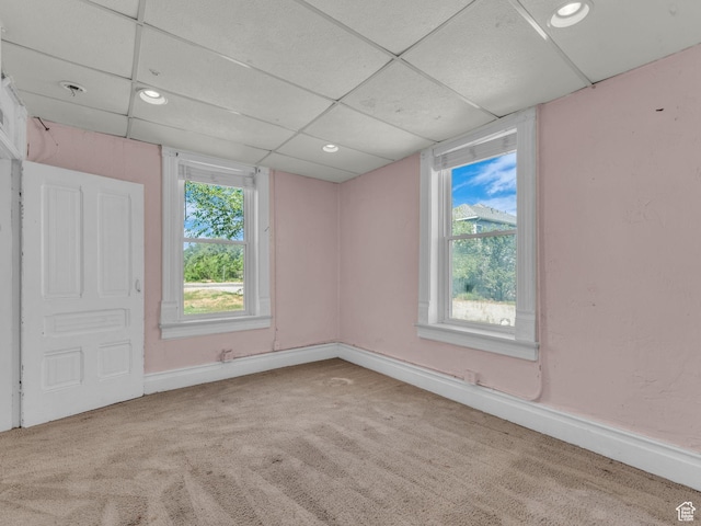 13225 S Redwood Rd, Riverton, UT 84065 - carpeted empty room with recessed lighting and a drop ceiling