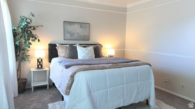 5373 W 6600 S, West Jordan, UT 84081 - bedroom featuring carpet flooring and ornamental molding