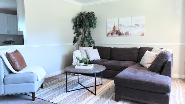 5373 W 6600 S, West Jordan, UT 84081 - carpeted living room with crown molding and baseboards
