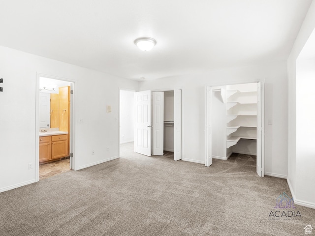 1285 S 550 E, Springville, UT 84663 - unfurnished bedroom with light carpet, two closets, and ensuite bathroom