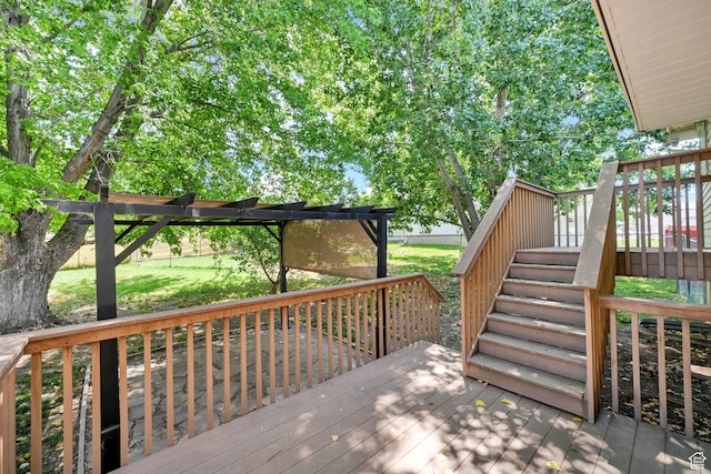 4188 S 2725 W, Roy, UT 84067 - wooden deck with stairway