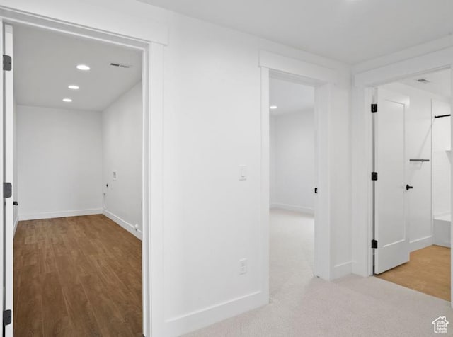 5885 N Canyon Rim Rd Unit 624, Lehi, UT 84043 - hall featuring recessed lighting and wood finished floors