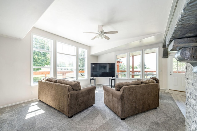 432 E 2700 N, North Ogden, UT 84414 - living area featuring ceiling fan and baseboards