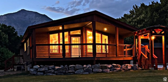 432 E 2700 N, North Ogden, UT 84414 - rear view of house with a mountain view and a yard