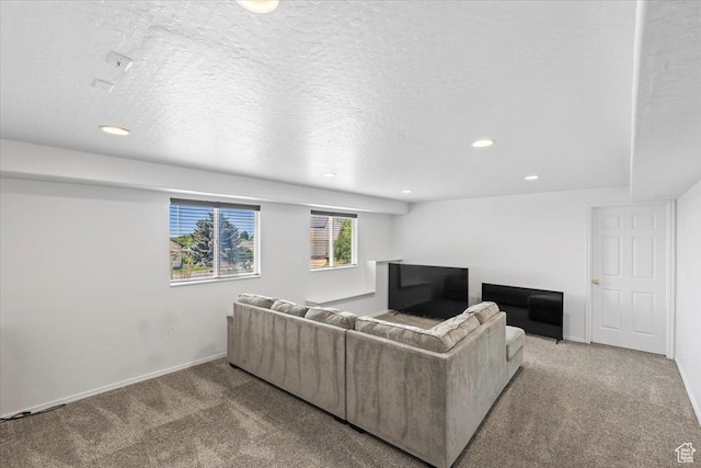 3186 N 1175 E, Layton, UT 84040 - carpeted living room with recessed lighting and a textured ceiling