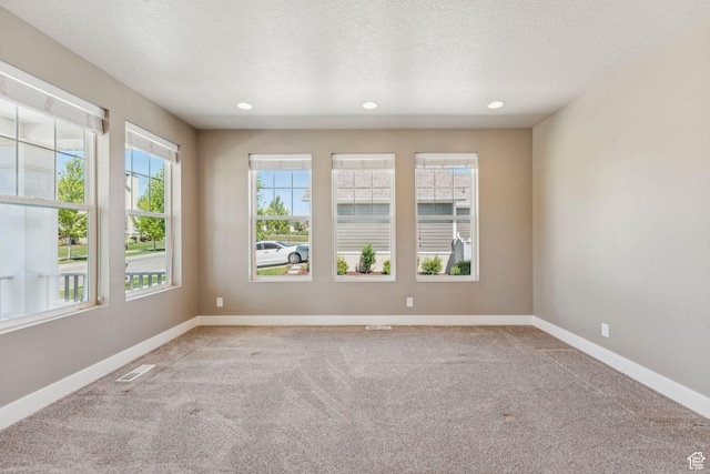 11103 S Kiwano Way W, South Jordan, UT 84009 - empty room with carpet floors, recessed lighting, and a textured ceiling