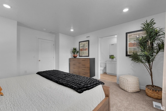 1563 E 720 N Unit 1071, Salem, UT 84653 - bedroom with recessed lighting, light carpet, and ensuite bath