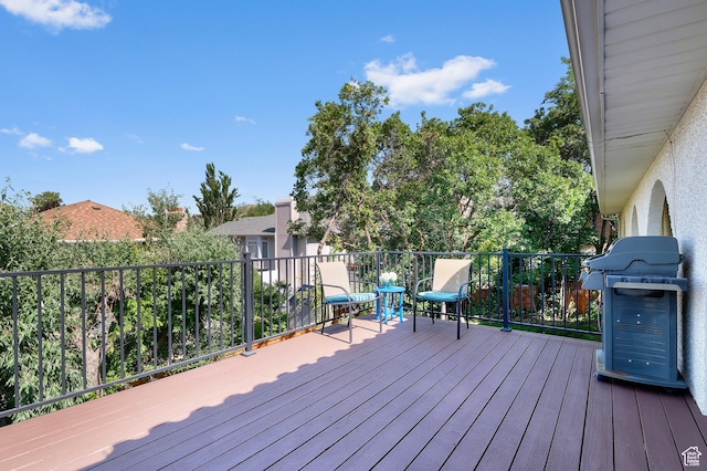 7968 S Titian St E, Cottonwood Heights, UT 84121 - wooden terrace featuring a grill