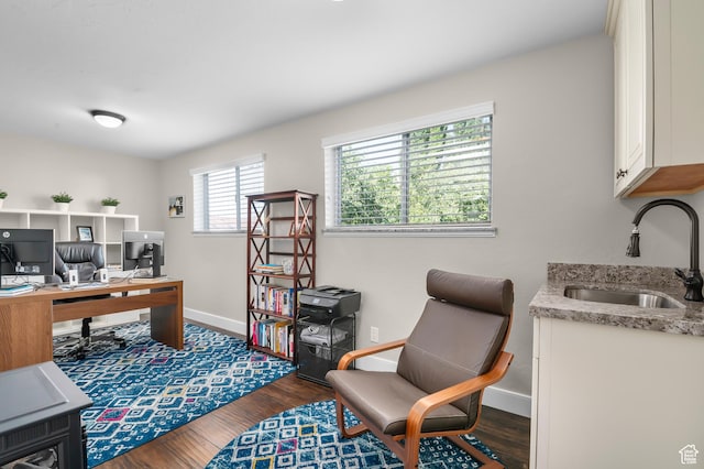 7968 S Titian St E, Cottonwood Heights, UT 84121 - office featuring dark wood-type flooring