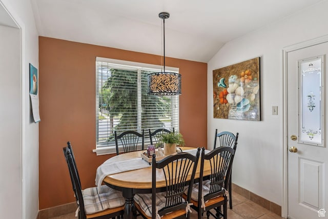 1492 S 2100 E, Salt Lake City, UT 84108 - tiled dining room with healthy amount of natural light and vaulted ceiling