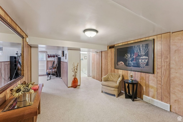 1492 S 2100 E, Salt Lake City, UT 84108 - sitting room with carpet floors and wooden walls