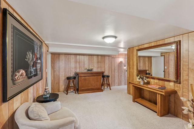 1492 S 2100 E, Salt Lake City, UT 84108 - sitting room featuring wooden walls and carpet