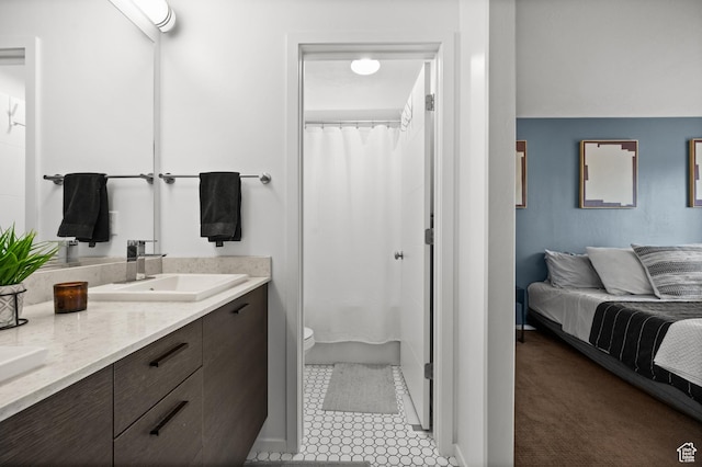 1578 E Maple Way, Layton, UT 84040 - ensuite bathroom with double vanity and a shower with curtain