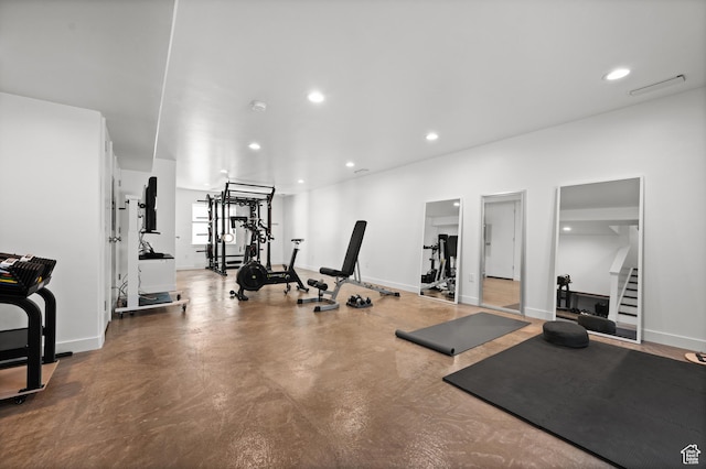 1578 E Maple Way, Layton, UT 84040 - workout room featuring recessed lighting and baseboards