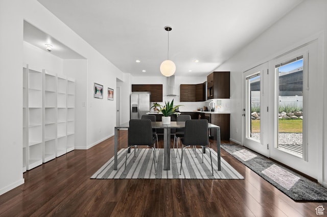 1578 E Maple Way, Layton, UT 84040 - dining room with dark wood finished floors, recessed lighting, and built in features