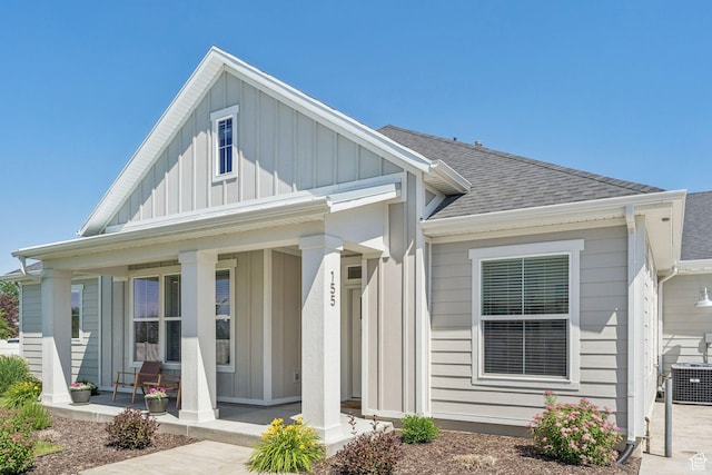 155 N 3830 W, West Point, UT 84015 - view of front of home with a porch, board and batten siding, and a shingled roof