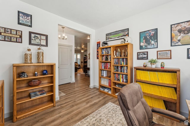 155 N 3830 W, West Point, UT 84015 - office space featuring a chandelier and wood finished floors