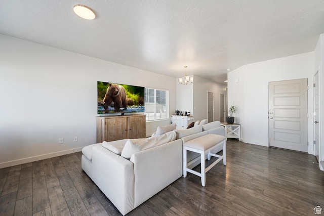 528 S Musk Ave W, Grantsville, UT 84029 - living room featuring a chandelier and dark wood finished floors