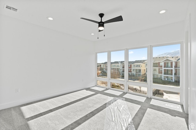 79 E Watson Dr, Saratoga Springs, UT 84045 - carpeted empty room with recessed lighting and ceiling fan