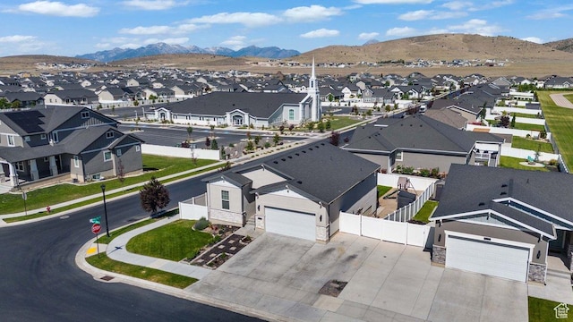 6228 N Boulter Peak Ln, Eagle Mountain, UT 84005 - aerial view of residential area with mountains