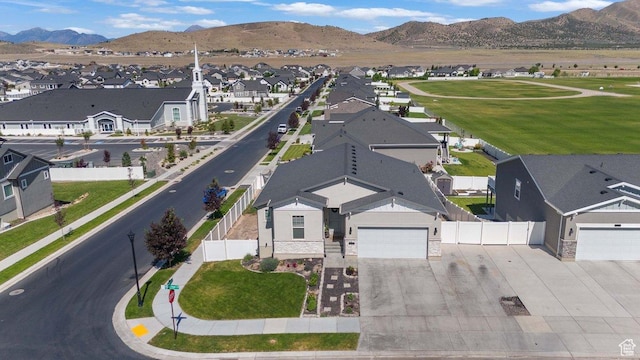 6228 N Boulter Peak Ln, Eagle Mountain, UT 84005 - aerial view of residential area with mountains