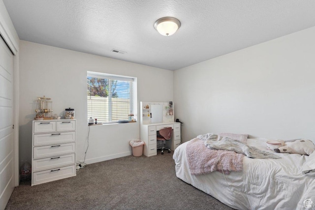 6228 N Boulter Peak Ln, Eagle Mountain, UT 84005 - carpeted bedroom with a desk and a textured ceiling