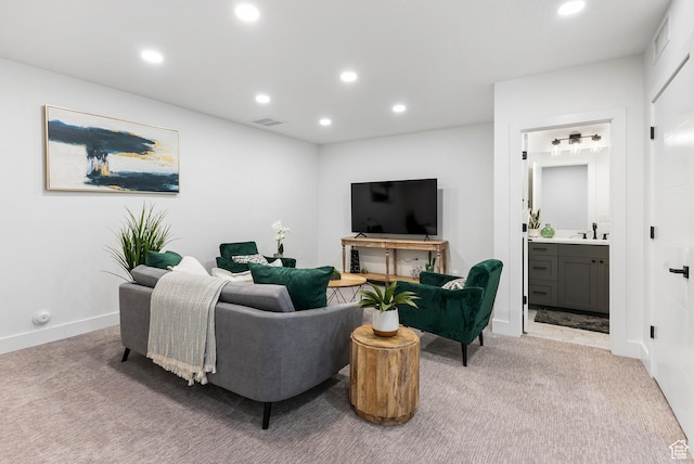 78 Watson Dr, Saratoga Springs, UT 84045 - carpeted living room featuring recessed lighting