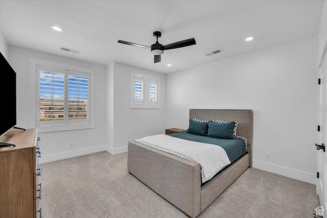 529 E 4290 S, Washington, UT 84780 - bedroom featuring light carpet, recessed lighting, and ceiling fan