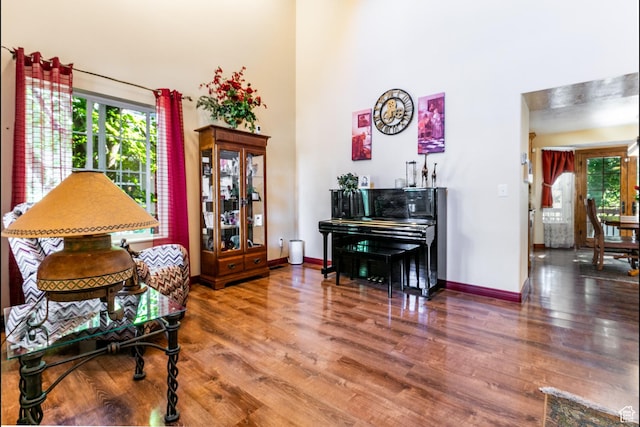 11805 S Sunset Ponds Dr Unit 5, Draper, UT 84020 - sitting room with wood finished floors and a towering ceiling