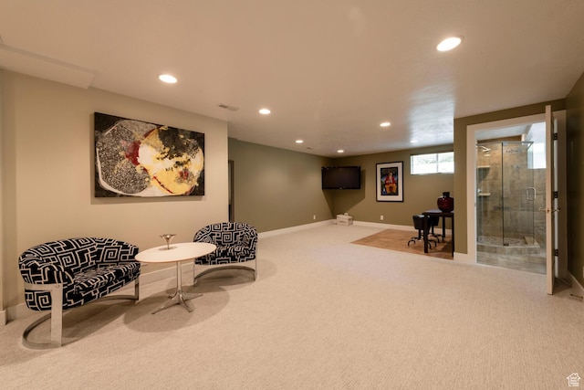 1983 E 1700 S, Salt Lake City, UT 84108 - living area featuring carpet and recessed lighting
