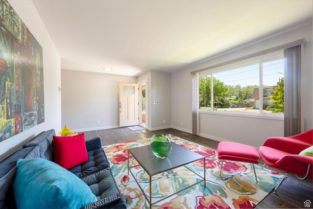 1983 E 1700 S, Salt Lake City, UT 84108 - living room with wood finished floors and baseboards