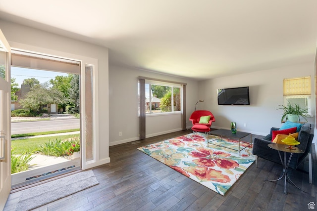 1983 E 1700 S, Salt Lake City, UT 84108 - living room featuring hardwood / wood-style floors and baseboards