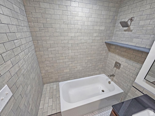 10138 S Peony Way, Sandy, UT 84094 - full bathroom featuring tile walls and shower / bathtub combination