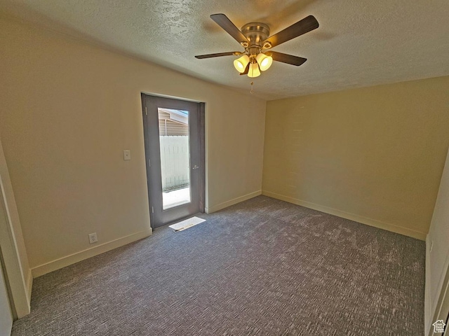 10138 S Peony Way, Sandy, UT 84094 - carpeted spare room featuring a textured ceiling and a ceiling fan