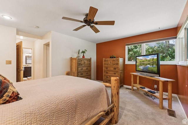 4714 S Idlewild Rd, Millcreek, UT 84124 - bedroom with light colored carpet and ceiling fan