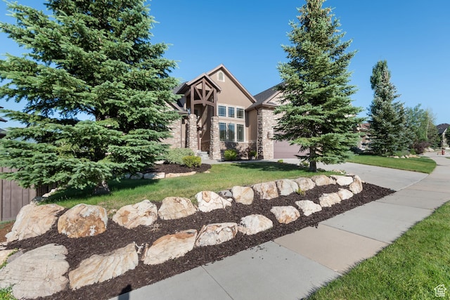 15337 S Eagle Crest Dr E, Draper, UT 84020 - view of front facade featuring stone siding and stucco siding