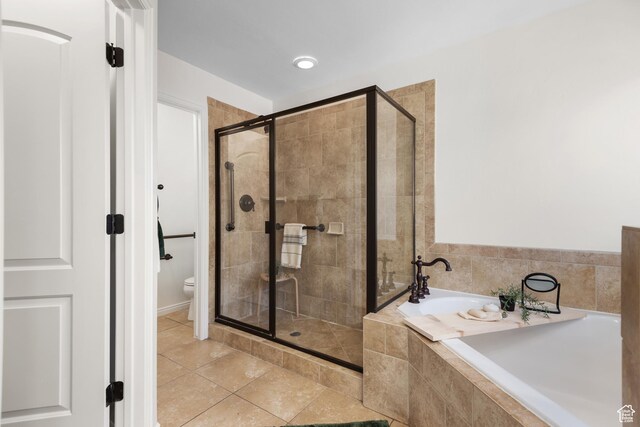 15337 S Eagle Crest Dr E, Draper, UT 84020 - full bath with a bath, a stall shower, and tile patterned flooring
