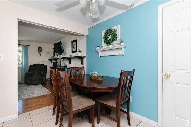 623 W 1635 N, Clinton, UT 84015 - dining room featuring ceiling fan and light tile patterned floors